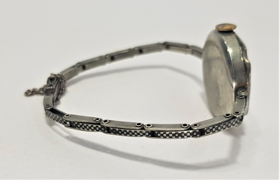 1900'LERDEN SAVATLI GÜMÜŞ BAYAN KOL SAATİ 