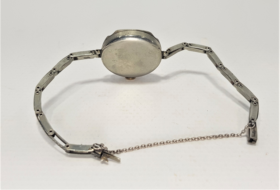 1900'LERDEN SAVATLI GÜMÜŞ BAYAN KOL SAATİ 