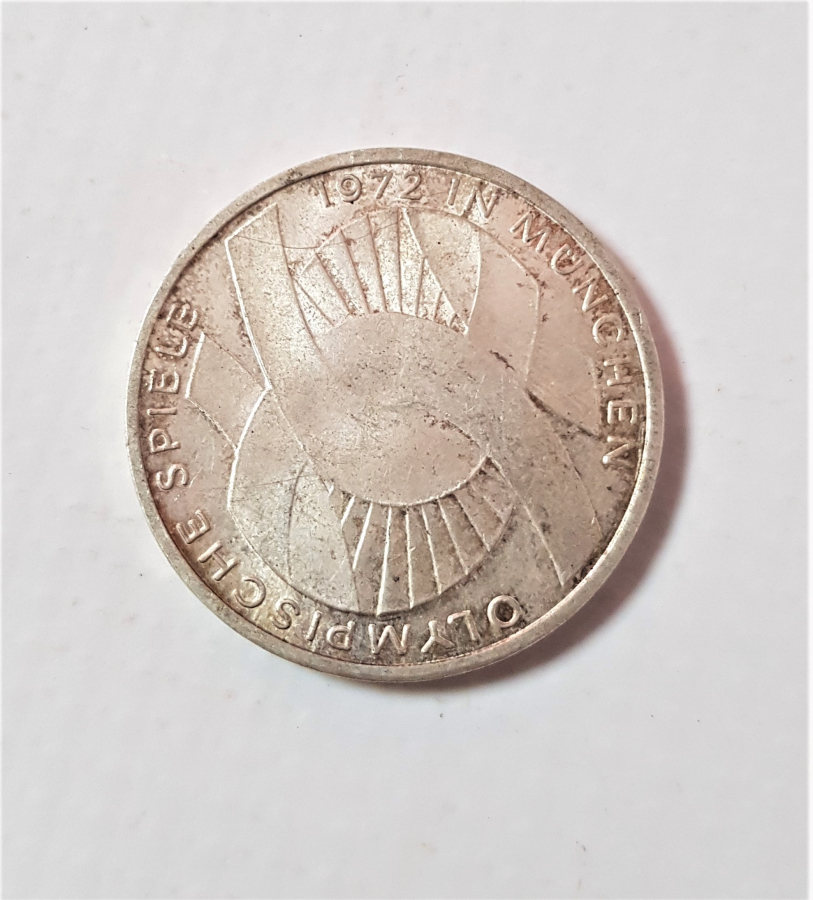 1972 MÜNİH OLİMPİYATLARI HATIRA PARA GÜMÜŞ 10 MARK 