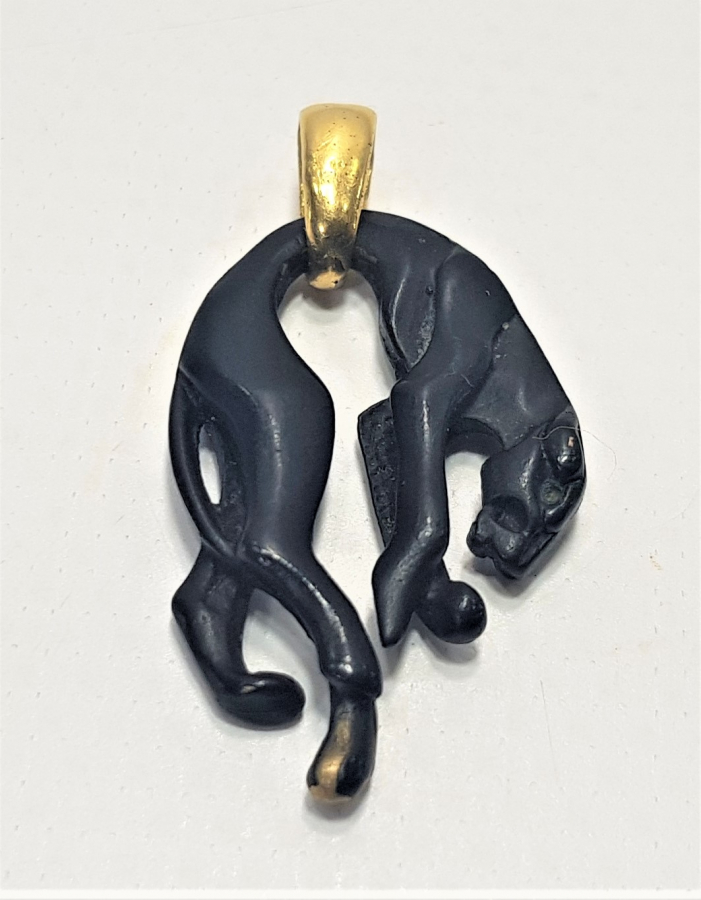 ALTIN KARA PANTER KOLYE UCU 