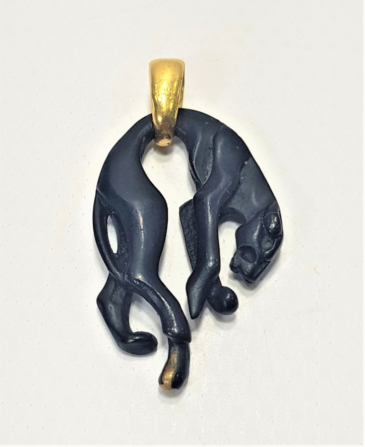 ALTIN KARA PANTER KOLYE UCU 