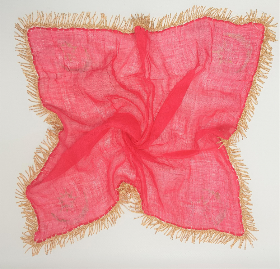 DÖRT KÖŞESİ YALDIZLI OSMANLI BAYRAĞI BASKILI SANCAK TİPİ İPEK PANO 