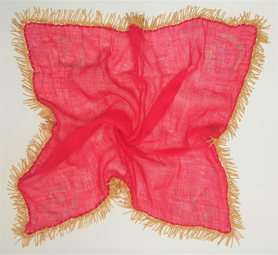 DÖRT KÖŞESİ YALDIZLI OSMANLI BAYRAĞI BASKILI SANCAK TİPİ İPEK PANO 