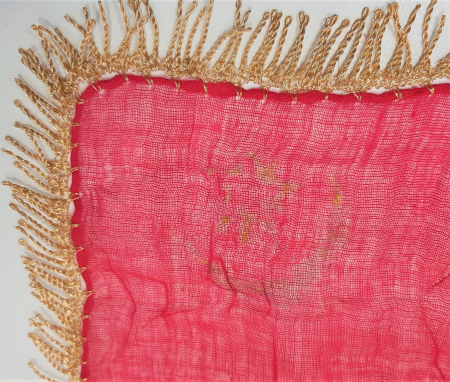 DÖRT KÖŞESİ YALDIZLI OSMANLI BAYRAĞI BASKILI SANCAK TİPİ İPEK PANO 