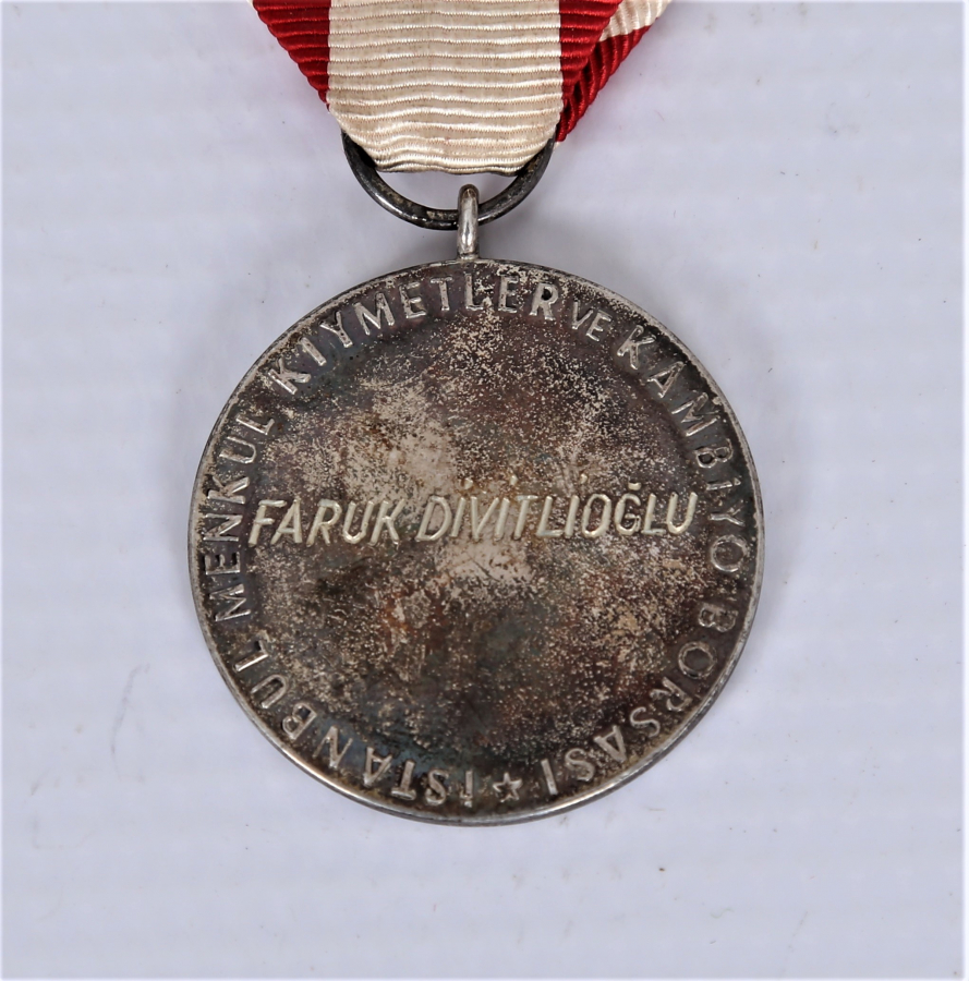 İSTANBUL MENKUL KIYMETLER BORSASI GÜMÜŞ MADALYA - ÇOK NADİR 