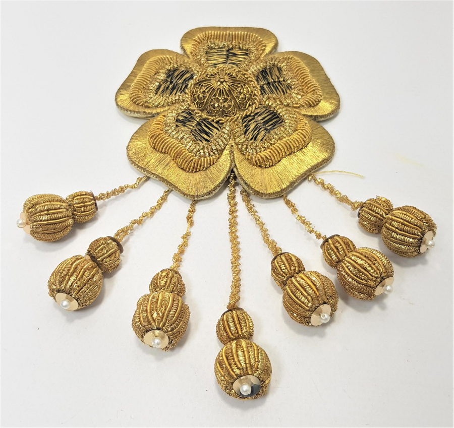 OSMANLI DÖNEMİ ALTIN VE SIRMA İŞÇİLİKLİ GELİN SÜSÜ 