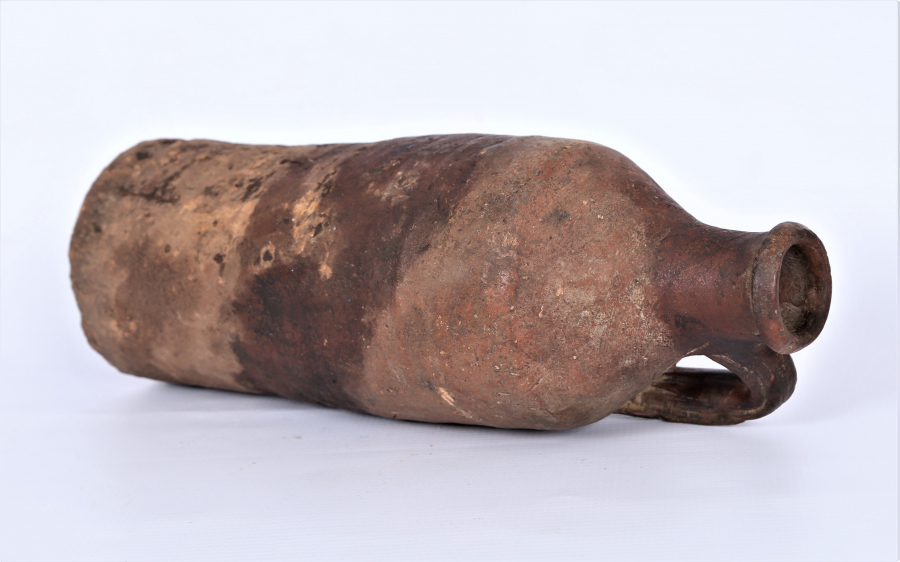 OSMANLI DÖNEMİ ÇANAKKALE SERAMİK ŞARAP ŞİŞESİ 