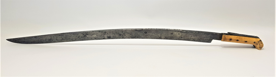 OSMANLI DÖNEMİ MORS DİŞİ SAPLI YENİÇERİ YATAĞAN KILICI