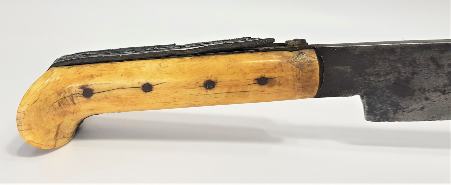 OSMANLI DÖNEMİ MORS DİŞİ SAPLI YENİÇERİ YATAĞAN KILICI