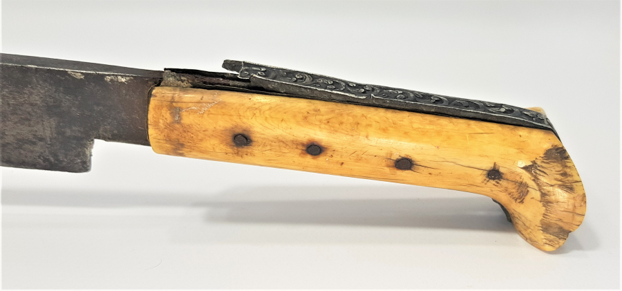 OSMANLI DÖNEMİ MORS DİŞİ SAPLI YENİÇERİ YATAĞAN KILICI