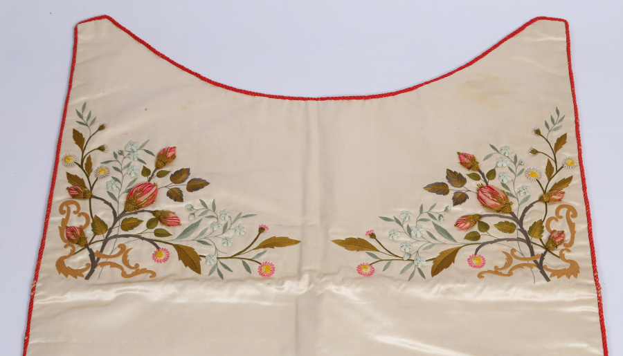 OSMANLI DÖNEMİ RUM İŞİ İPEK DİNİ ÖNLÜK - ÖRTÜ 