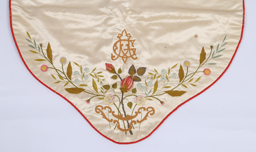 OSMANLI DÖNEMİ RUM İŞİ İPEK DİNİ ÖNLÜK - ÖRTÜ 