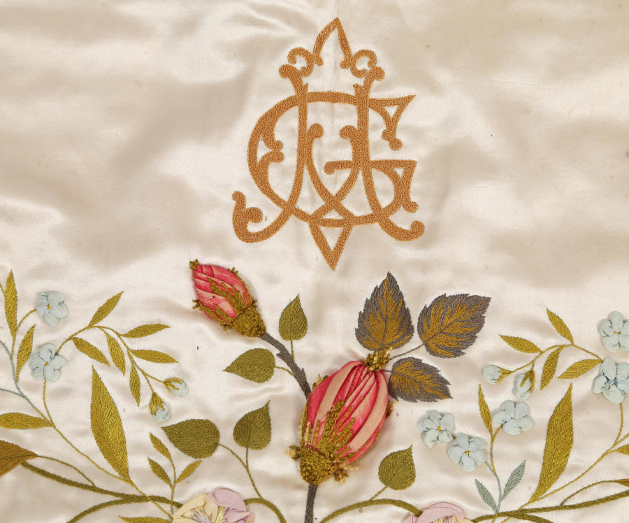 OSMANLI DÖNEMİ RUM İŞİ İPEK DİNİ ÖNLÜK - ÖRTÜ 