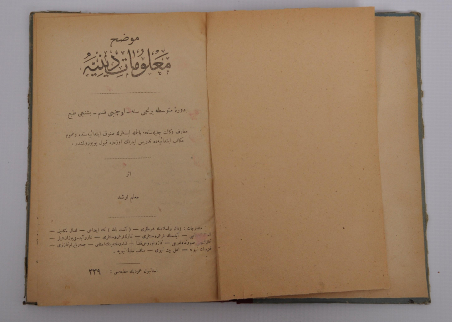 OSMANLICA KİTAP: MALUMAT-I DİNİYE