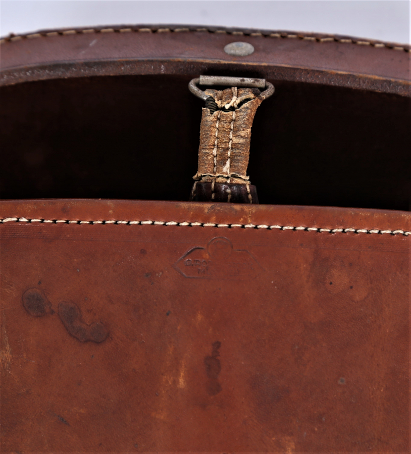 OSMANLICA YAZILI DERİ DÜRBÜN KABI 