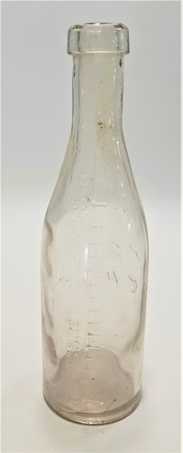 OSMANLICA YAZILI ŞİŞE: İZMİR HİMAYE-İ ETFAL CEMİYETİ SÜT DAMLASI 