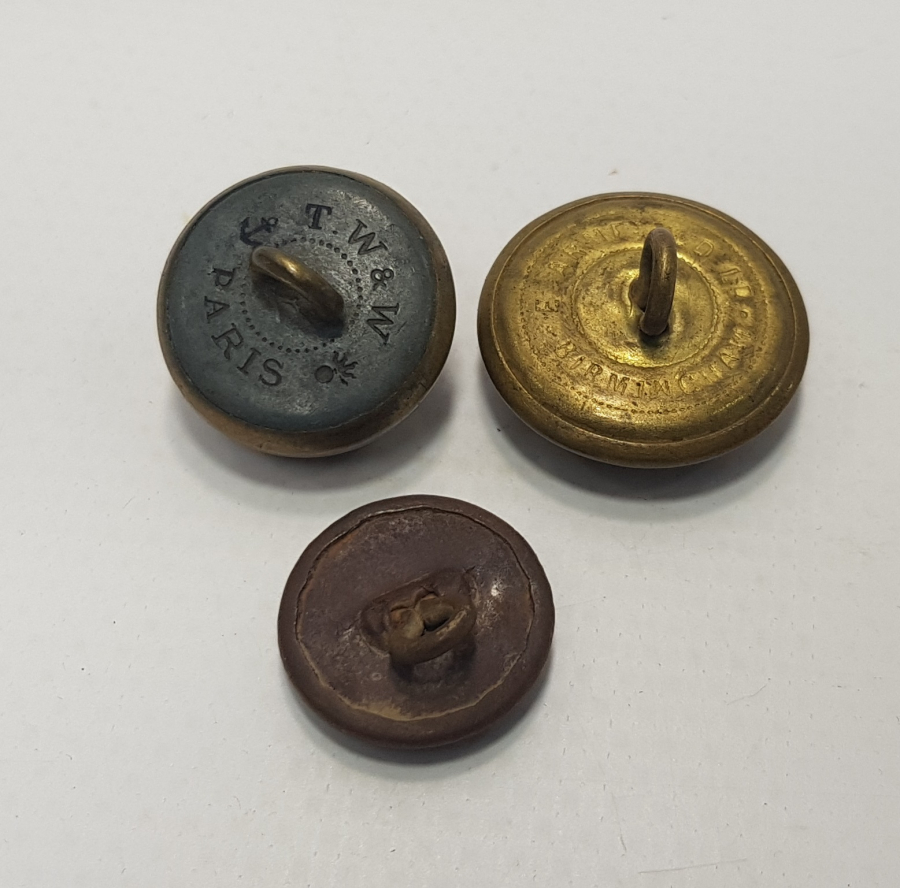 1. DÜNYA SAVAŞI 3 ADET TOPÇU SUBAY DÜĞMESİ 