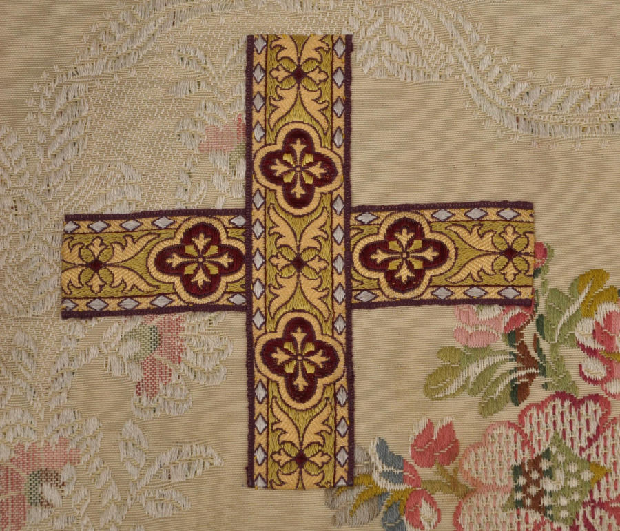 1900's HIRİSTİYAN İŞİ İPEK DUA KABI 