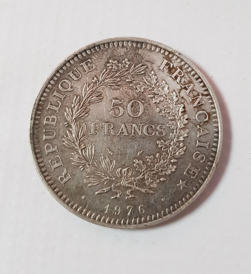 1976 FRANSA 50 FRANK GÜMÜŞ HATIRA PARA