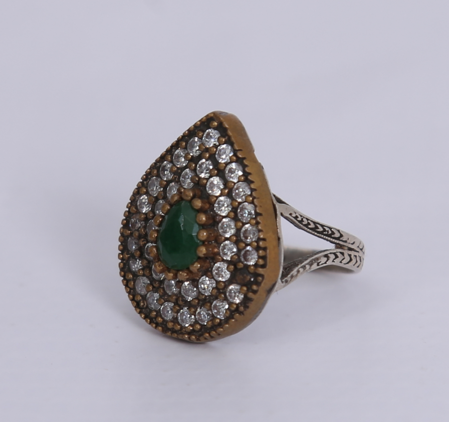 MARKAZİT TAŞLI GÜMÜŞ YÜZÜK