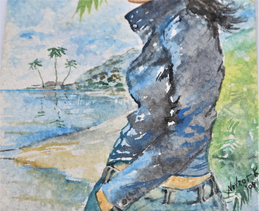 NEVZAT K. İMZALI SULU BOYA RESİM 