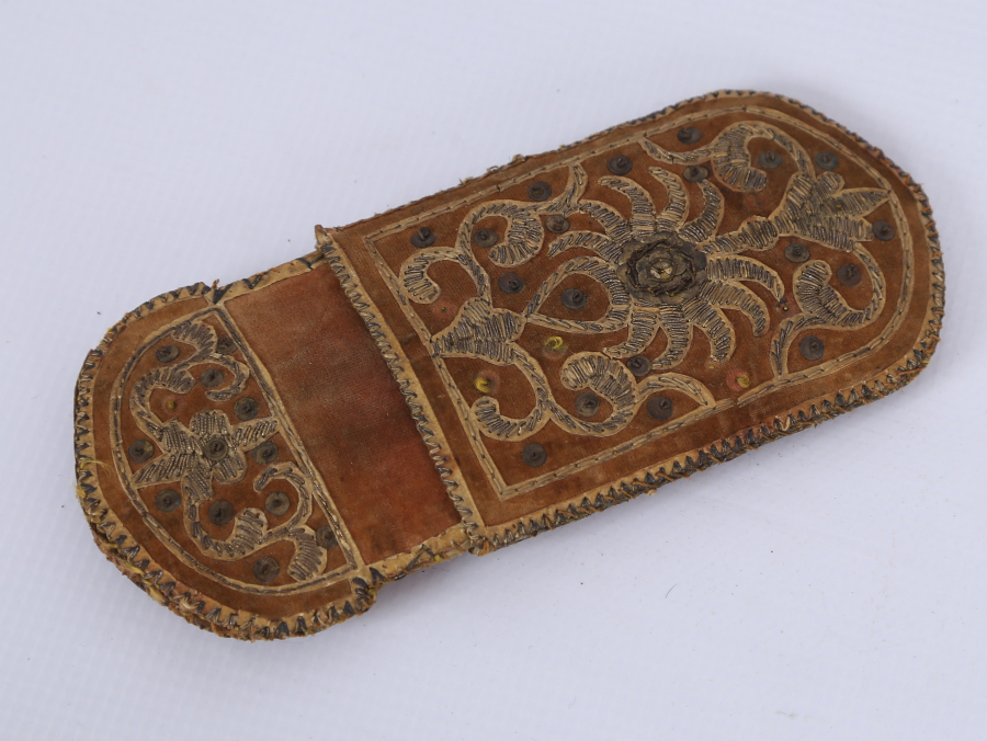 OSMANLI DÖNEMİ NADİR FORMDA SIRMA İŞÇİLİKLİ CÜZDAN