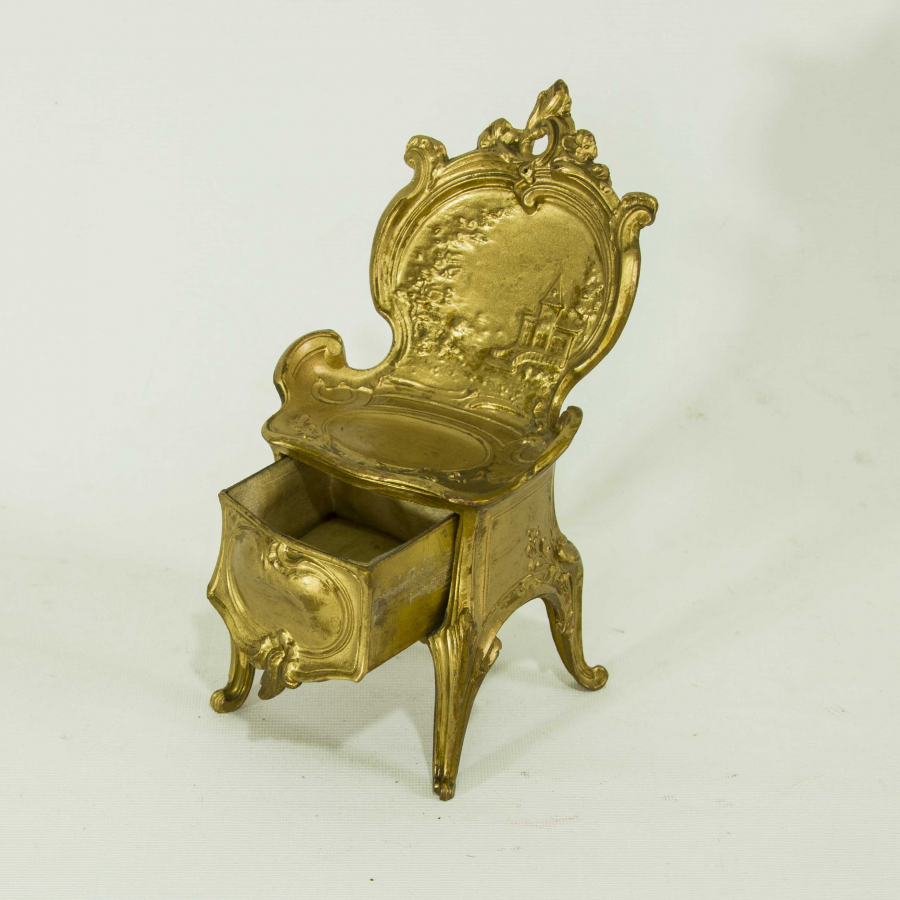 ALTIN VERMEYLİ FRANSIZ MÜCEVHER KUTUSU