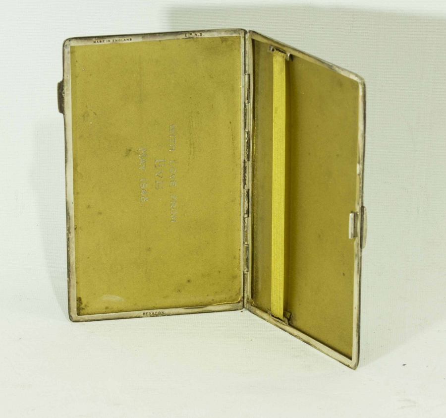 GÜMÜŞ KAPLAMA DAMGALI SİGARA KUTUSU