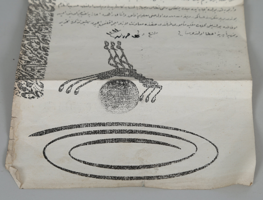 ENVER PAŞA PENÇE MÜHÜRLÜ OSMANLICA REDİF TEZKERESİ