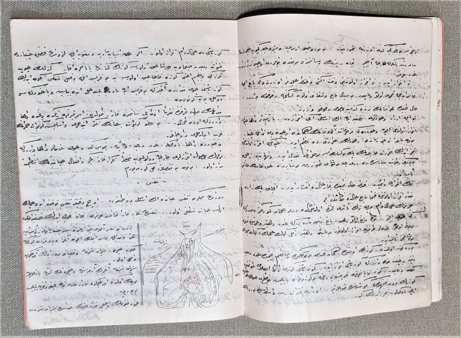 DOKTOR MUSTAFA HAYRULLAH DİKER EL YAZMA OSMANLICA ADLİ TIP KİTABI 