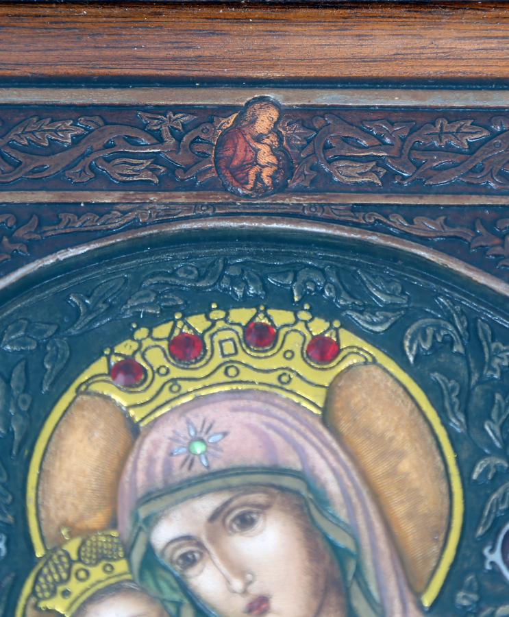 ANTİKA EL OYMA RUM İŞİ İKONA