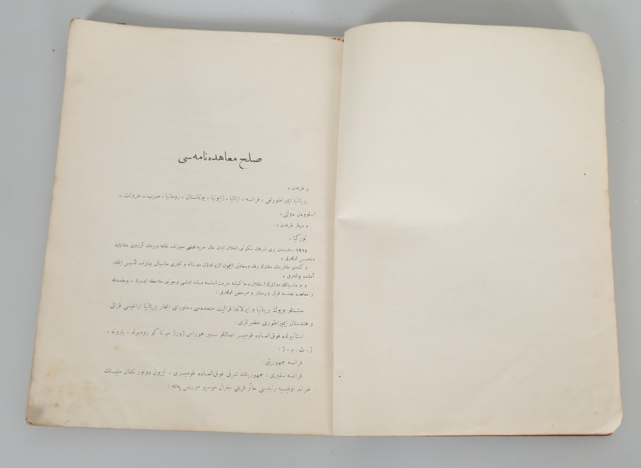 LOZAN BARIŞ ANTLAŞMASNIN MADDELERİNİ İÇEREN DÖNEMİNİN KİTABI