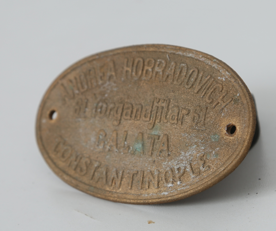 OSMANLI DÖNEMİ GALATA CONSTANTİNOPLE YAZILI PLAKA