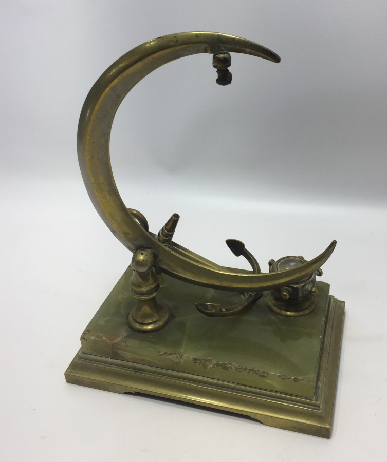 OSMANLI DÖNEMİ NADİR FORMDA MASA ÜSTÜ CEP SAATİ STANDI