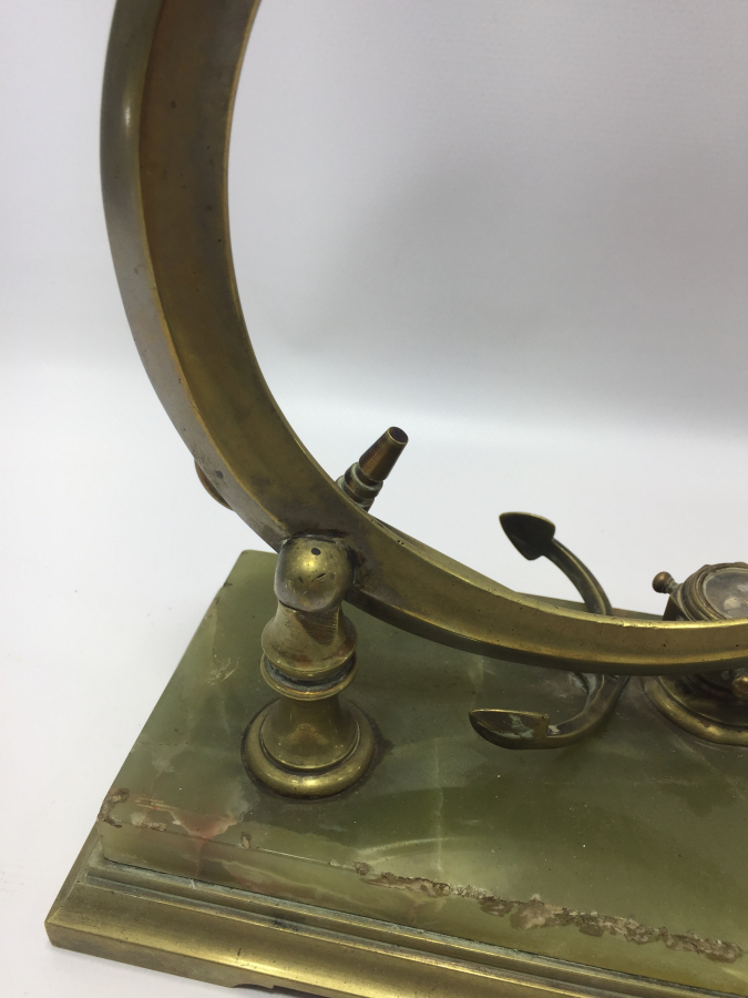 OSMANLI DÖNEMİ NADİR FORMDA MASA ÜSTÜ CEP SAATİ STANDI