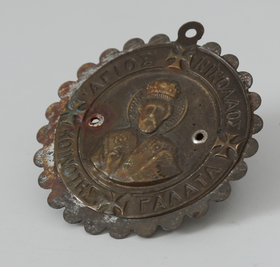 OSMANLI DÖNEMİ ÜZERİNDE AZİZ NİKOLA YAZILI RUM OBJE