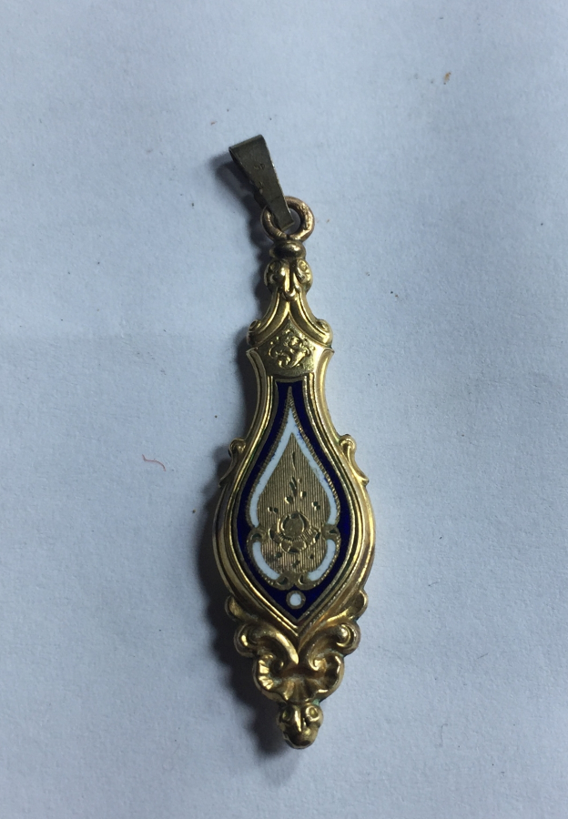 ÜZERİ MİNELİ 1900 BAŞLARI ALTIN KOLYE