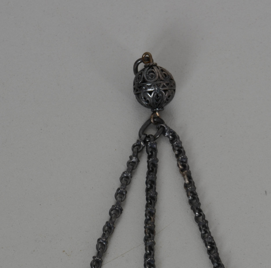 OSMANLI DÖNEMİ GÜMÜŞ TESBİH SALLAMASI - PÜSKÜLÜ