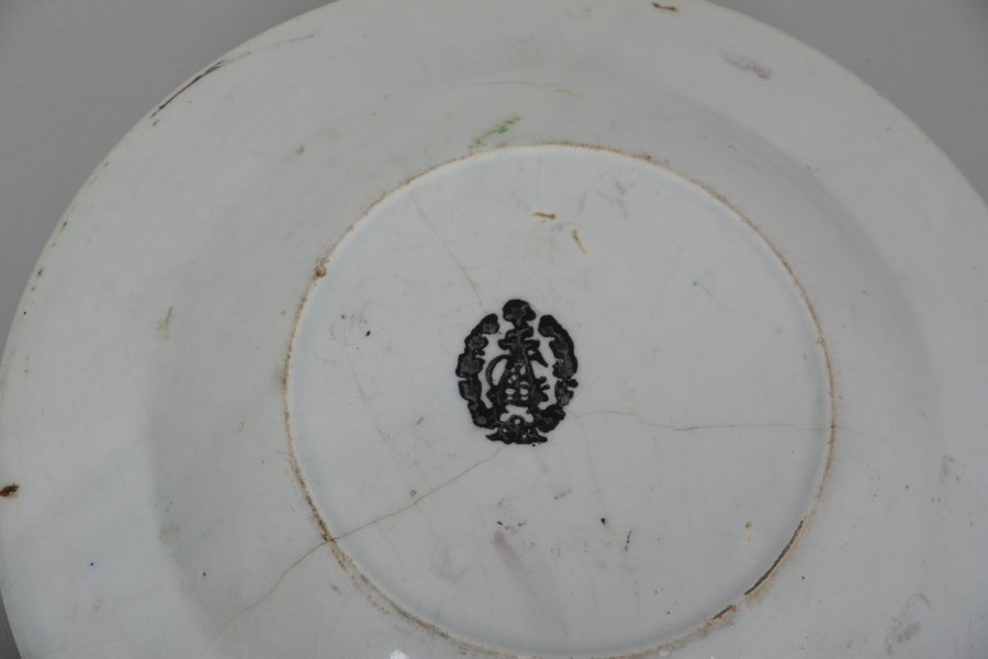 OSMANLI PAZARI İÇİN YAPILMIŞ EL BOYAMA PORSELEN TABAK