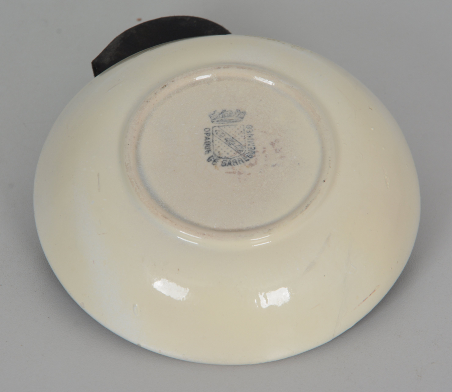 BİR YERİ RESTORE EDİLMİŞ OSMANLICA AFİYET OLSUN EFENDİM YAZILI TABAK