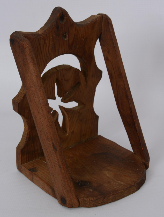 OSMANLI DÖNEMİ AY YILDIZLI AHŞAP LAMBALIK 