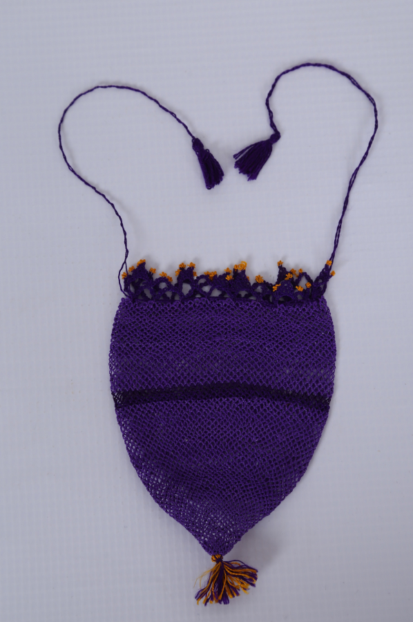 OSMANLI DÖNEMİ KÖK BOYA İPLİ GELİN KESESİ