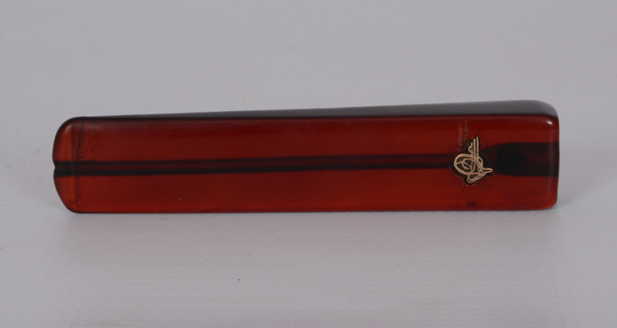 OSMANLI TUĞRALI KEHRİBAR AĞIZLIK 