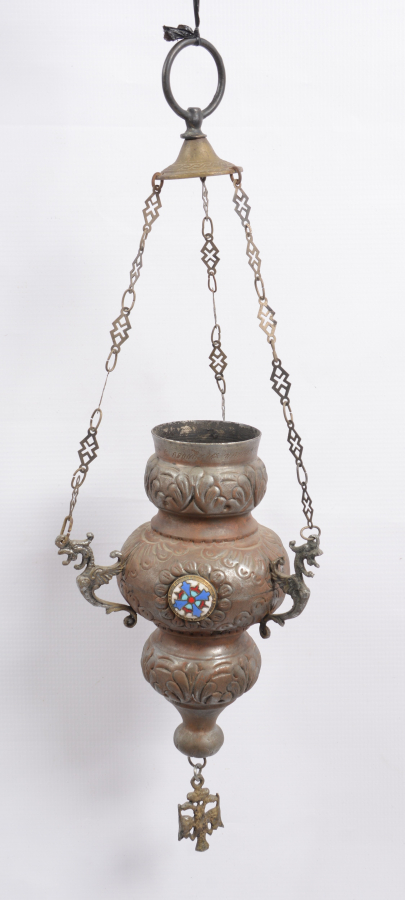 1892 TARİHLİ RUMCA YAZILI KİLİSE PAPAZ BUHURDANLIĞI 