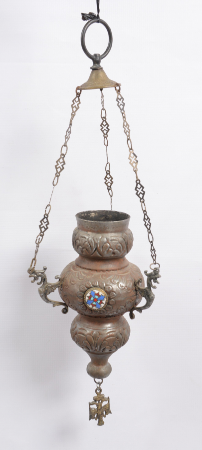 1892 TARİHLİ RUMCA YAZILI KİLİSE PAPAZ BUHURDANLIĞI 