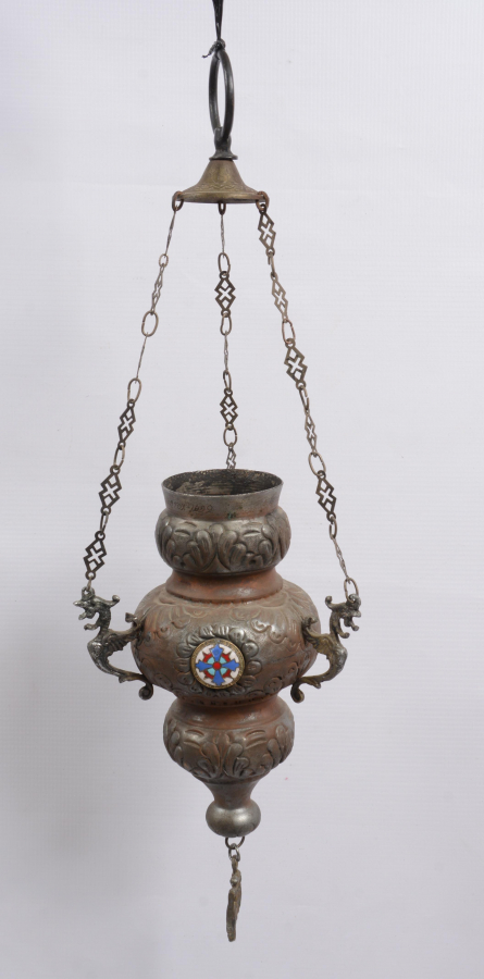 1892 TARİHLİ RUMCA YAZILI KİLİSE PAPAZ BUHURDANLIĞI 