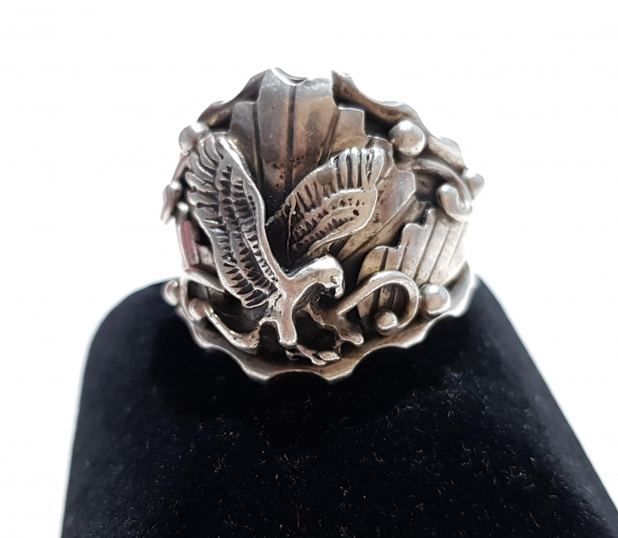 KARTAL GÖRSELLİ GÜMÜŞ YÜZÜK 