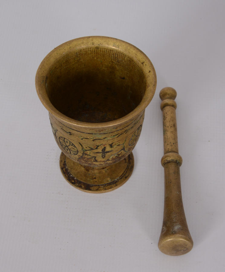 OSMANLI DÖNEMİ RUM İŞİ PİRİNÇ HAVAN 