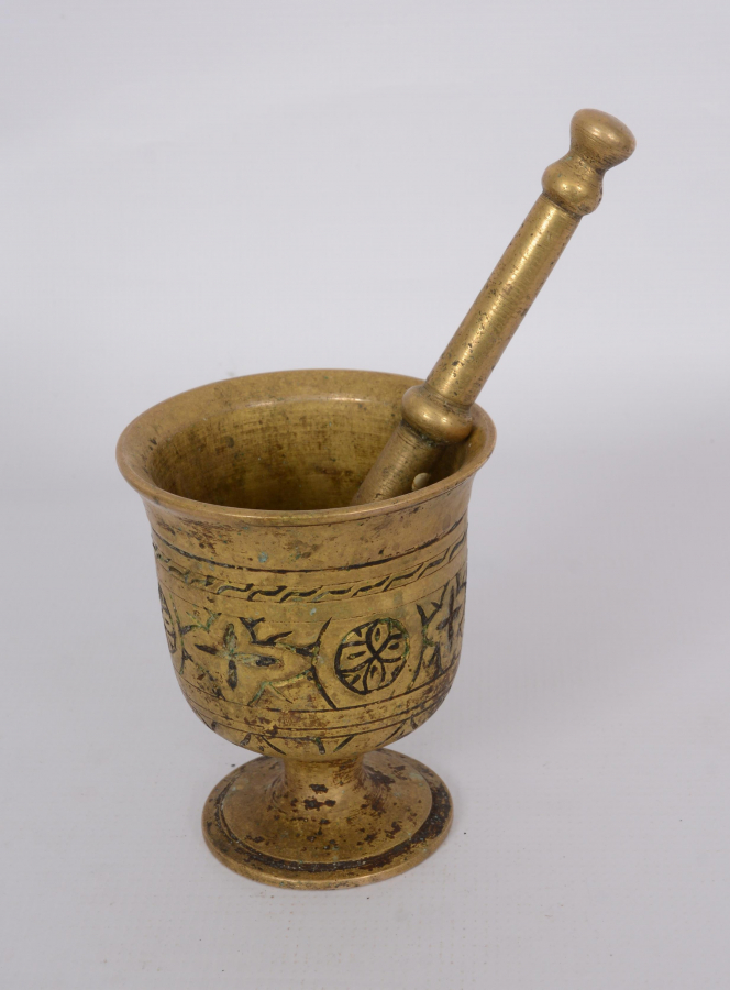 OSMANLI DÖNEMİ RUM İŞİ PİRİNÇ HAVAN 