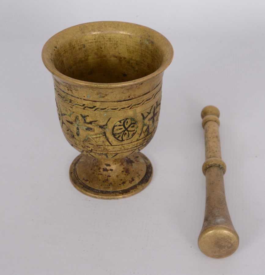 OSMANLI DÖNEMİ RUM İŞİ PİRİNÇ HAVAN 